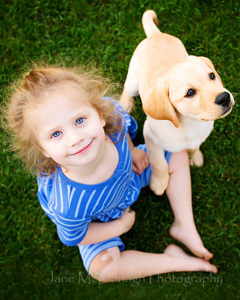 Girl and dog portrait